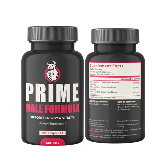 PRIME MALE FORMULA with Grass Fed Beef Organs